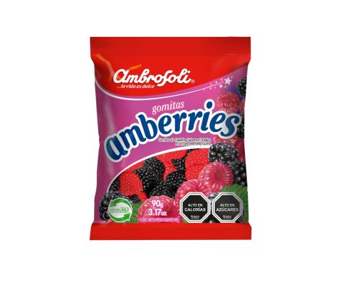 Gomitas Amberries 500g 20 unidades de 90Gr Ambrosoli