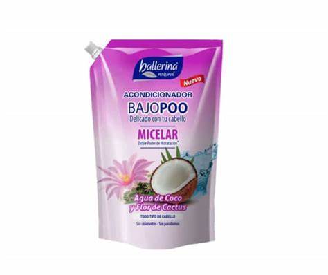 Ball. Acond 900Ml Bajopoo Agua De Coco Y Flor De