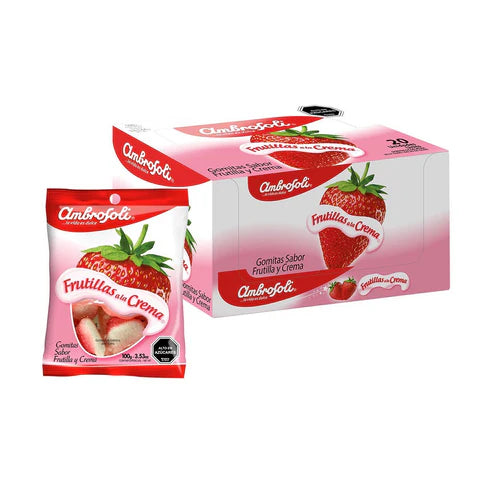 Gomitas Frutillas A La Crema 500g 20 unidades de 90g