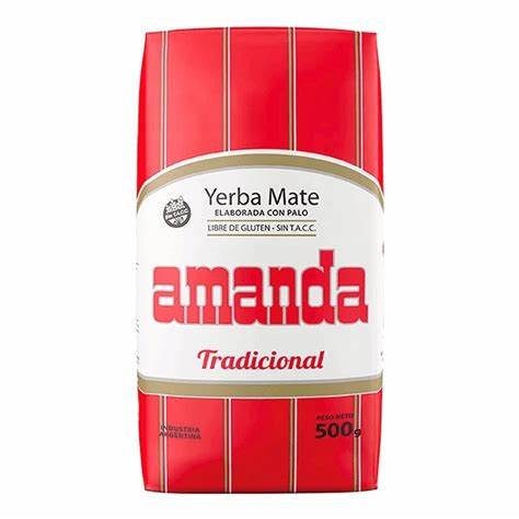 Yerba Mate Amanda Tradicional Con Palo 500Grs.