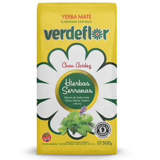 Yerba Mate Verde Flor 500Gr Hierbas Serranas