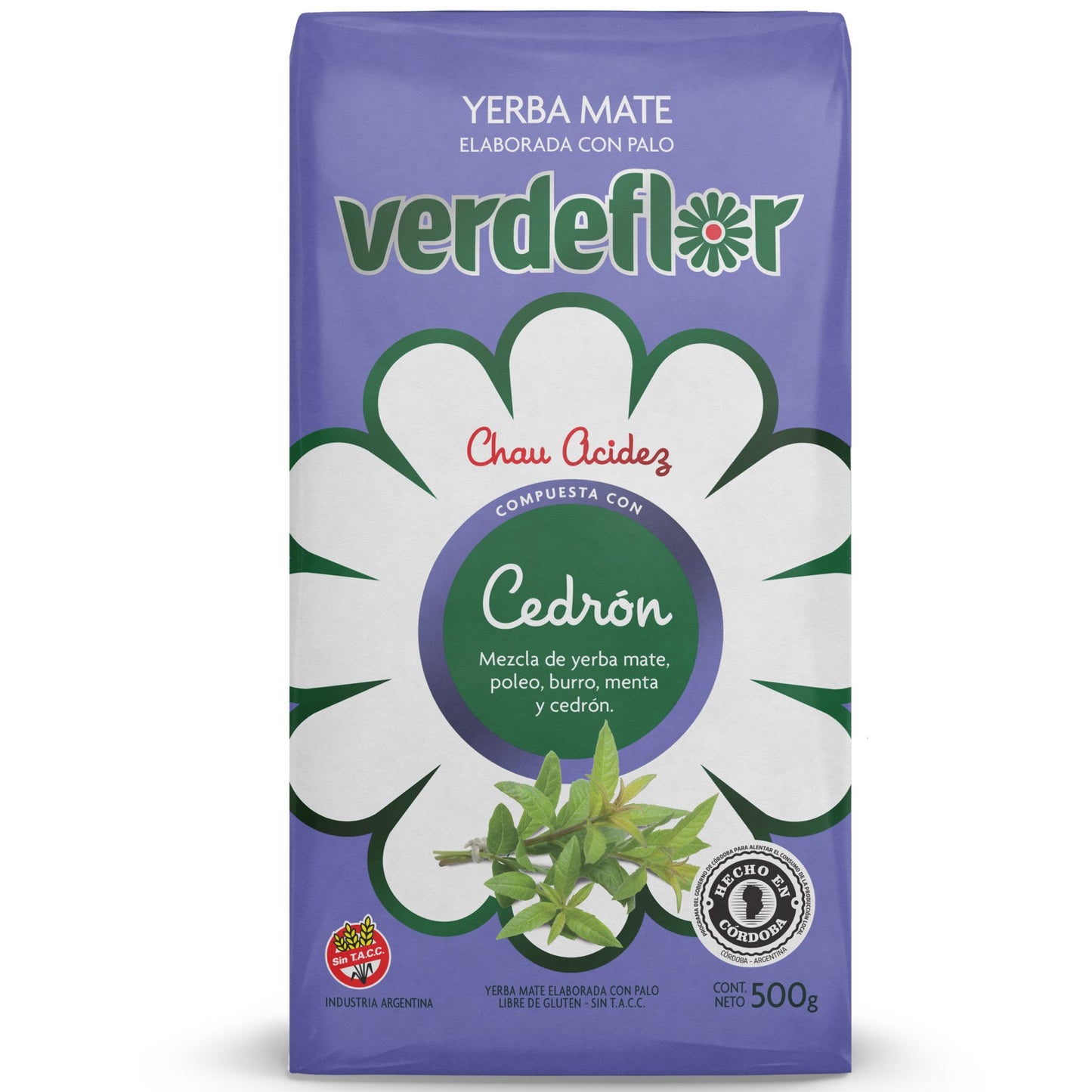 Yerba Mate Verdeflor Cedron 500Gr