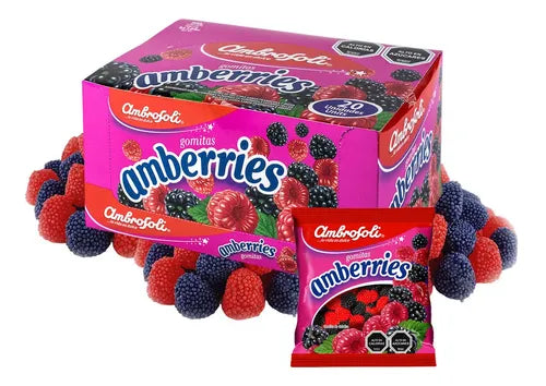 Gomitas Amberries 500g 20 unidades de 90Gr Ambrosoli
