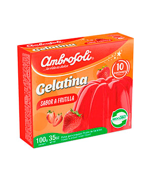Gelatina 100G Ambrosoli Frutilla