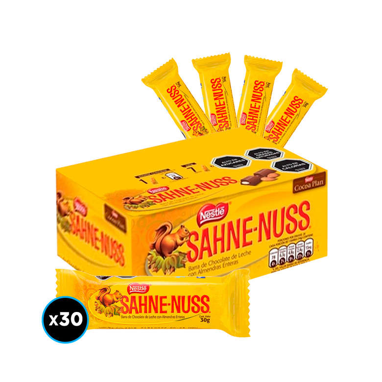 Chocolate Sahne-Nuss  30 unidades de 30G