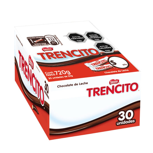 Chocolate de Leche Trencito 30 unidades de 24G Nestle